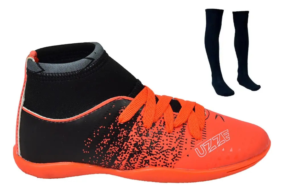 Chuteira Futsal Botinha Cano Alto Adulto (com Meião) 1