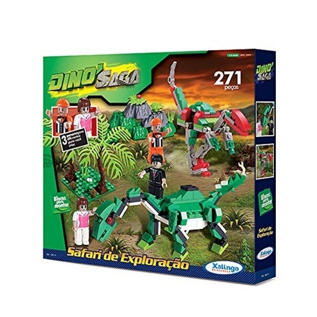 Blocos de Montar Xalingo Dino Saga Safari de Exploração 2