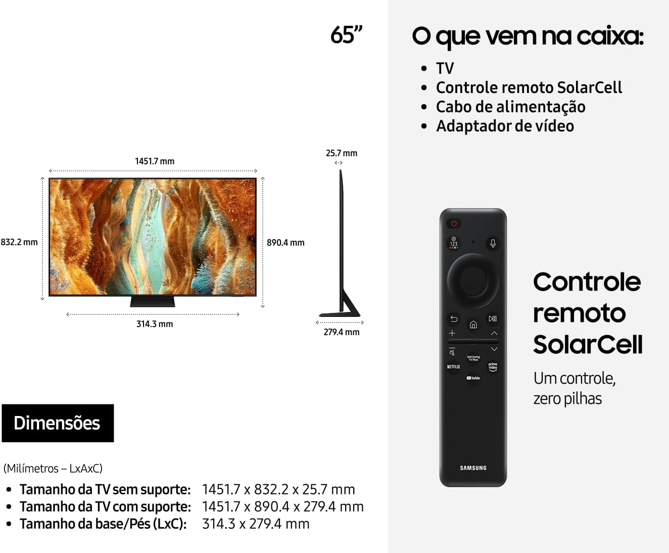 Samsung Vision AI TV 65 polegadas Neo QLED 4K QN70F 2025 3