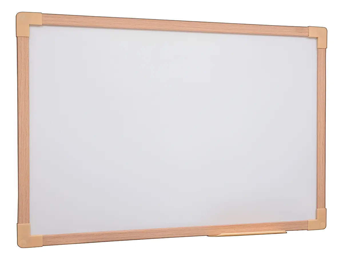 Quadro Branco UV Moldura Madeira 120 x 90 cm 1