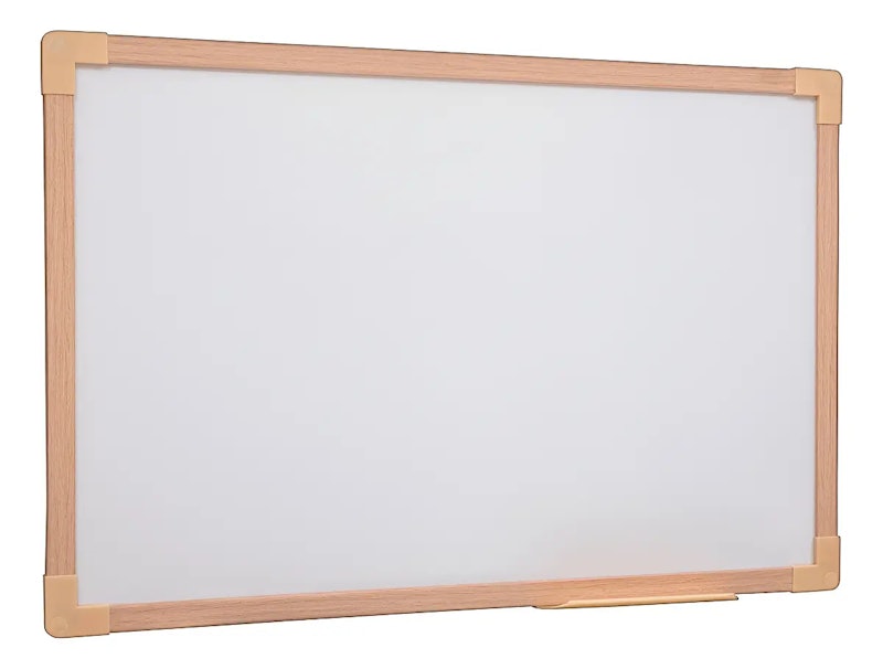 Quadro Branco UV Moldura Madeira 120 x 90 cm 1