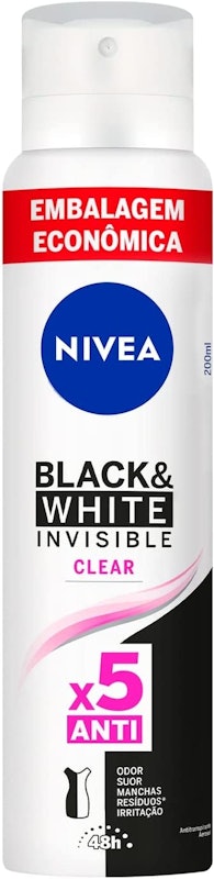 Desodorante Aerossol Invisible Black & White Clear 1