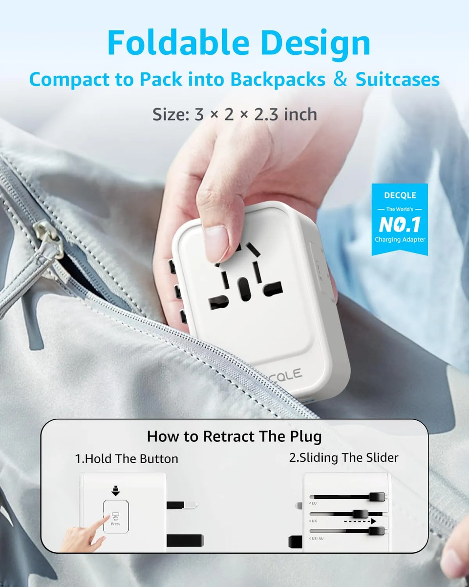 Adaptador Universal de Tomada com 2 USB-C 4