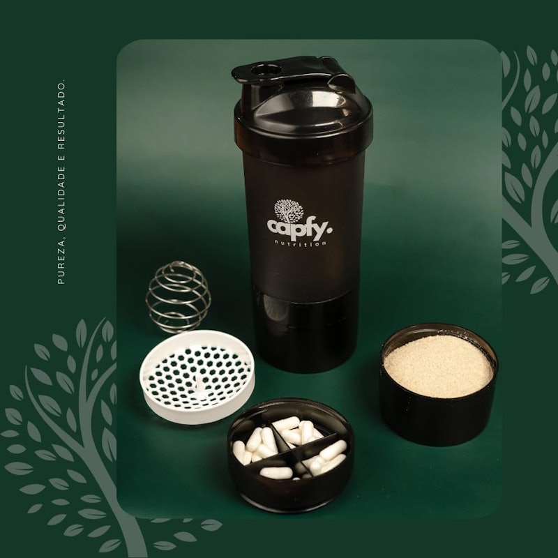 Coqueteleira Academia 500 ml com 3 Compartimentos 2