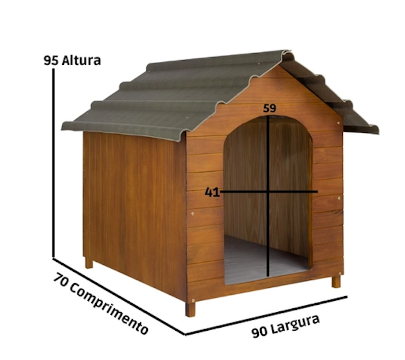 Casinha Cão Grande Telhado Ecológico 2