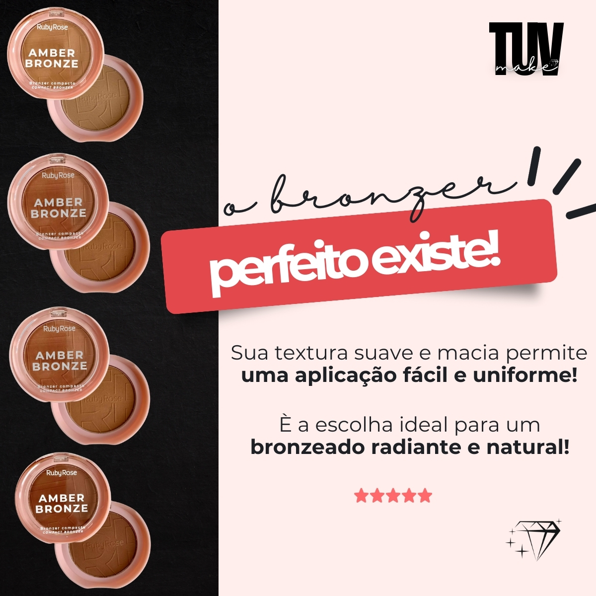Bronzer Compacto-Amber Bronze Honey Glow 5