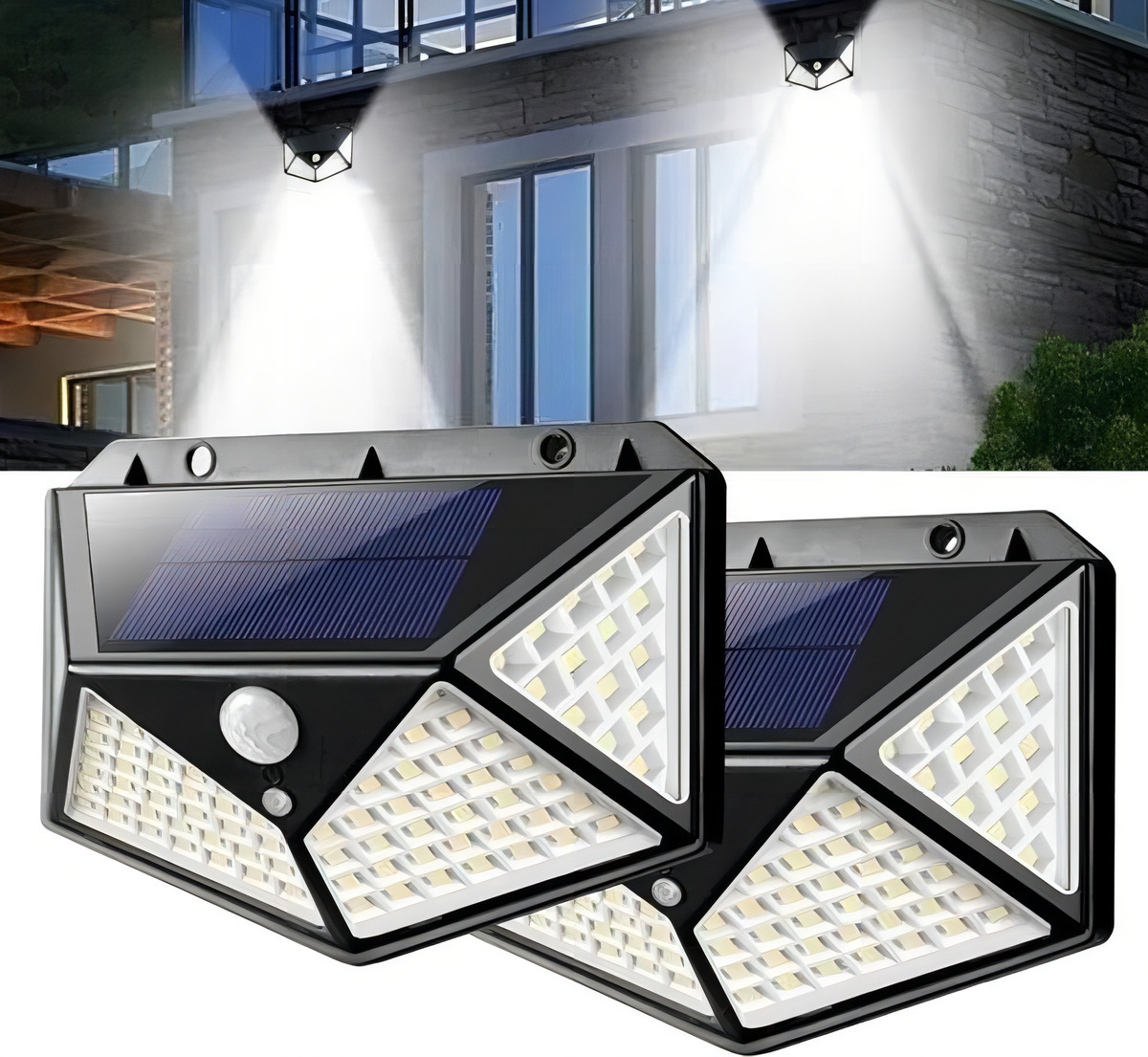 Kit 5 Luminária Energia Solar Parede 100 3
