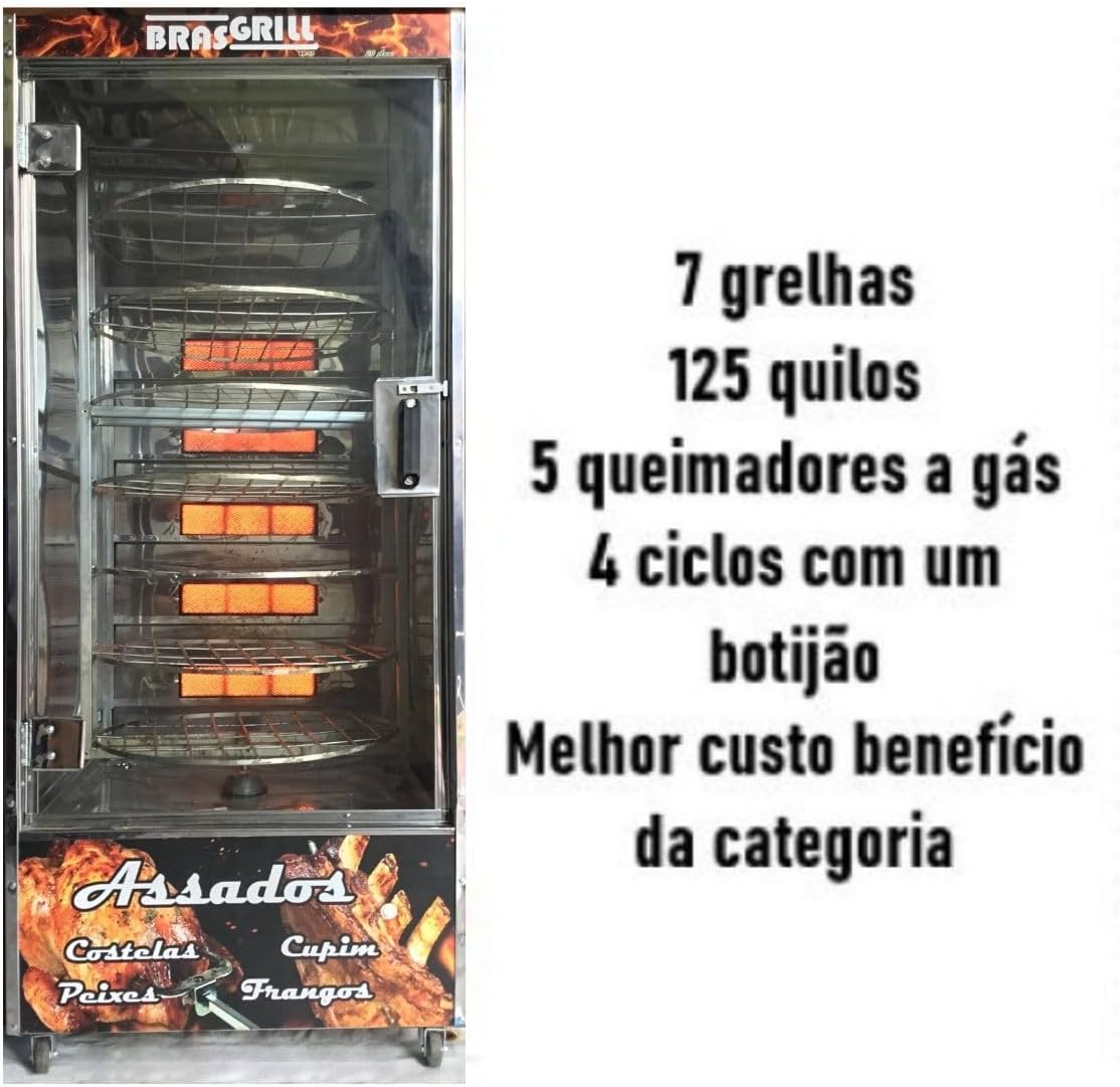 Máquina de Assar Frangos e Carnes 125 Kg 2