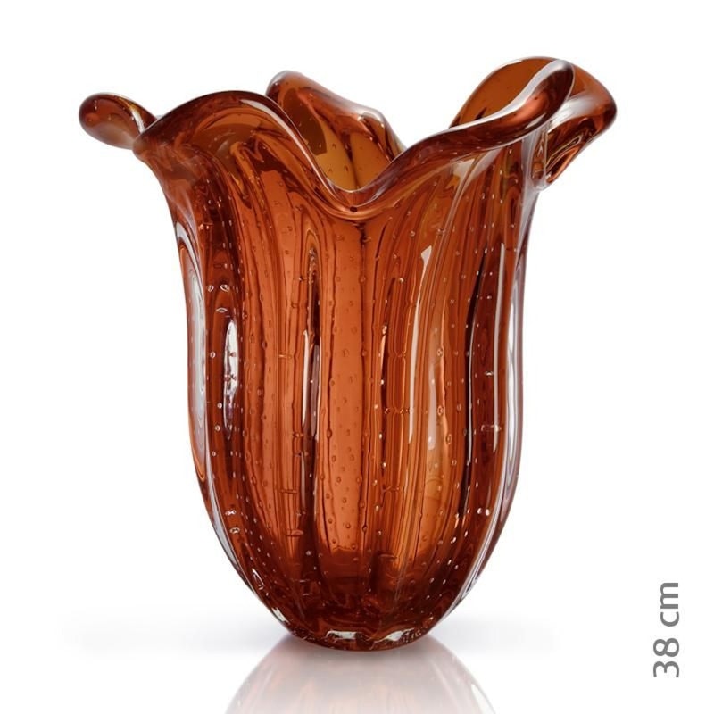 Centro de Mesa em Cristal Vermelho Murano 1