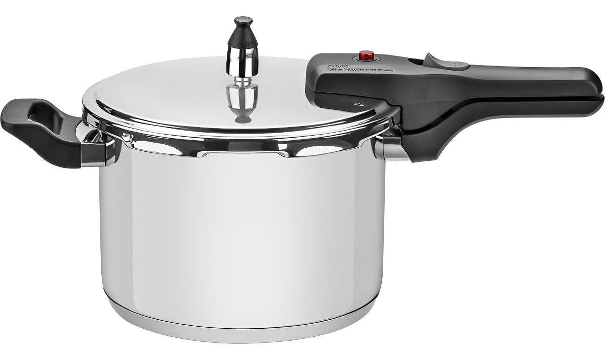 Panela de Pressão Brava em Aço Inox com Fundo Triplo 20 cm 4,5 L 1