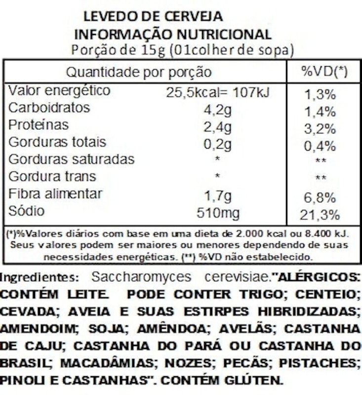 Levedo de Cerveja em Pó Viva Salute 2