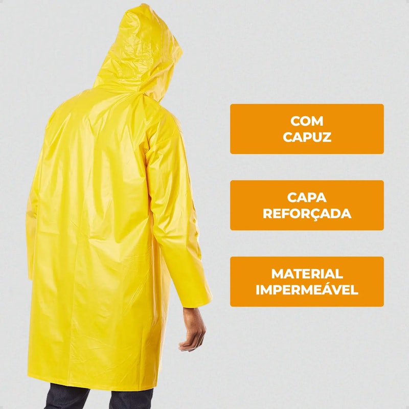Capa de Chuva em PVC Forrada Total Capas 5