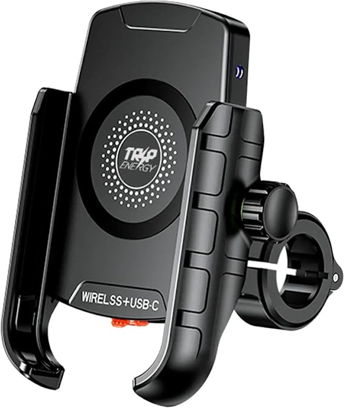 Suporte Celular Moto Carregamento Indução 15 W e USB-C 20 W 1