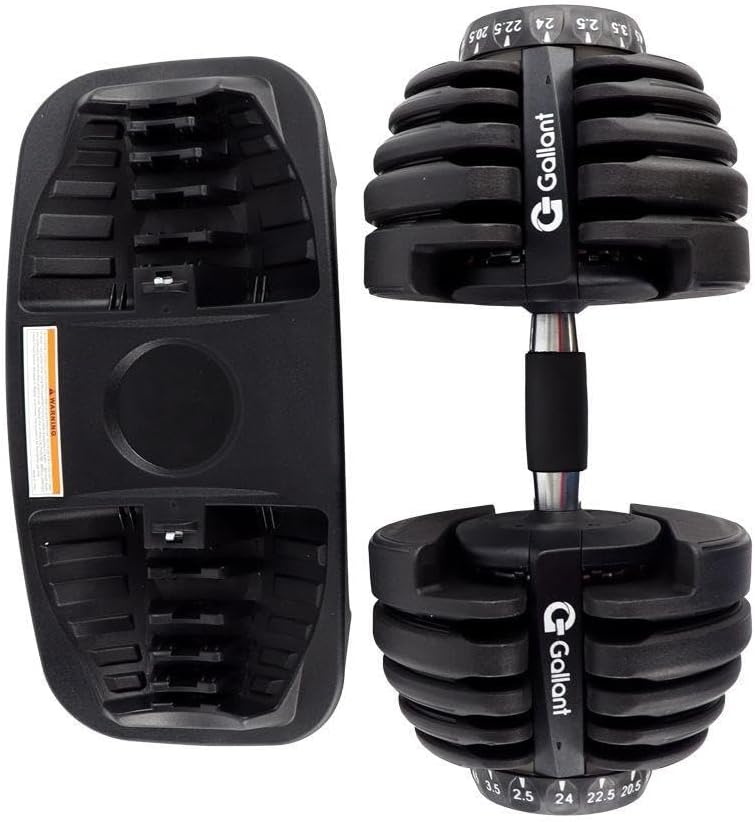 Dumbbell Halter Gallant Regulável Anilhas com Base Elite Pro 5