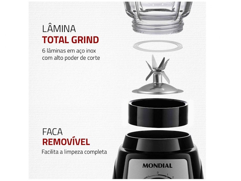 Liquidificador Turbo Glass Jarra de Vidro 5
