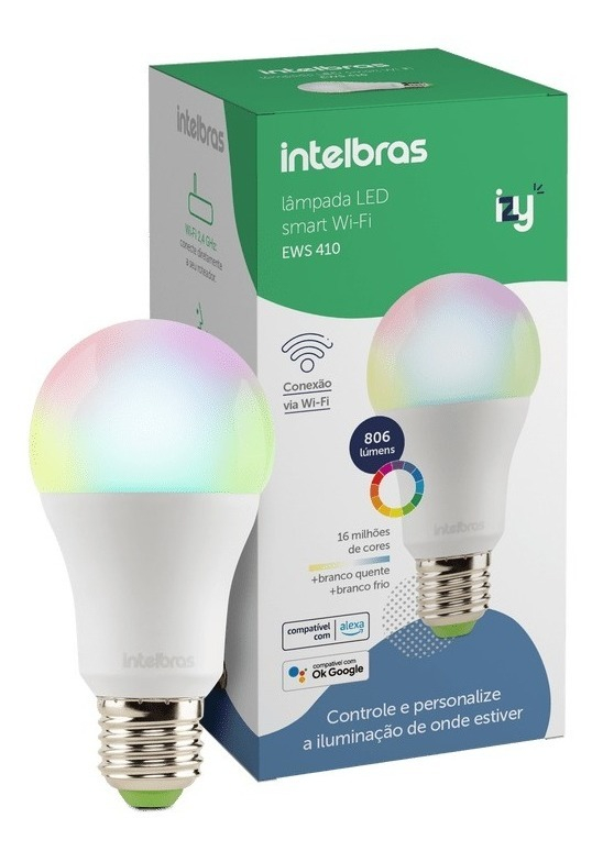 Lâmpada LED Wi-Fi Smart EWS 410 Intelbras 2