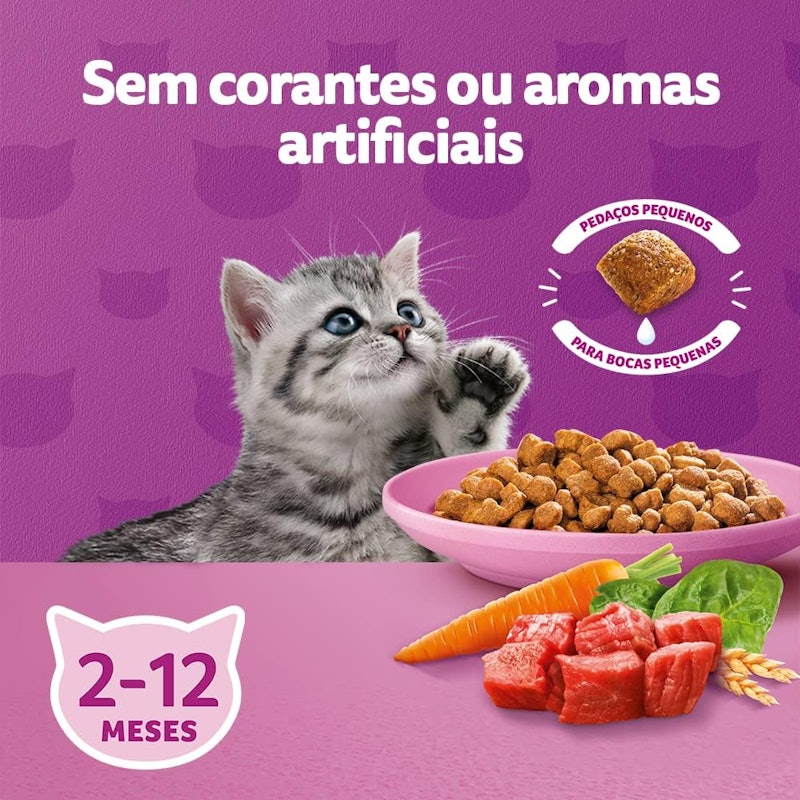 Ração WHISKAS Carne e Leite Gatos Filhotes 3