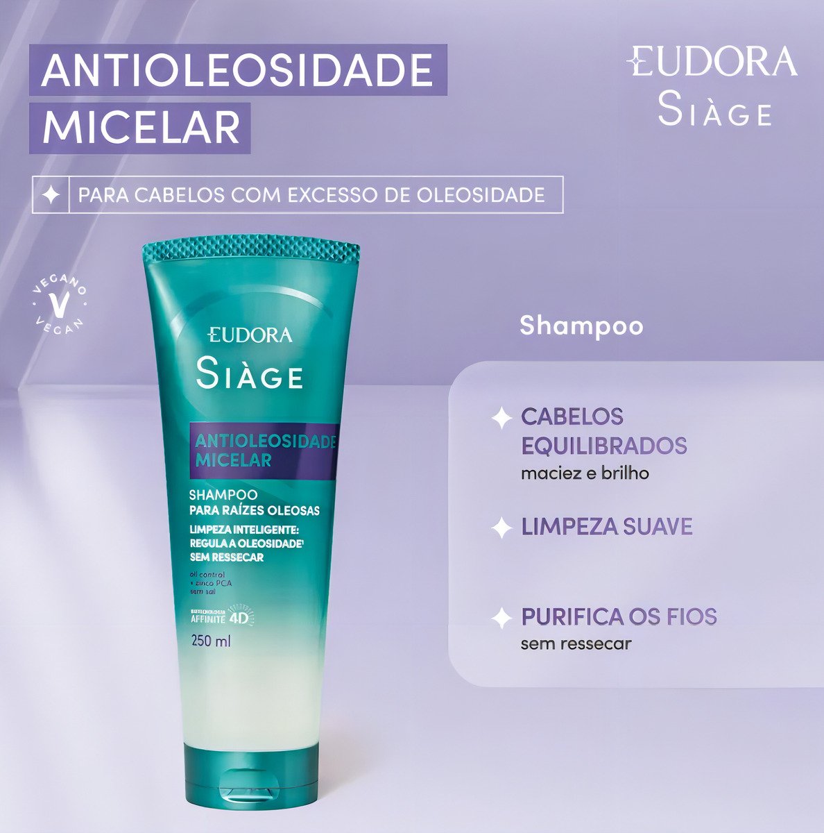 Shampoo Siàge Anti Oleosidade Micelar 3