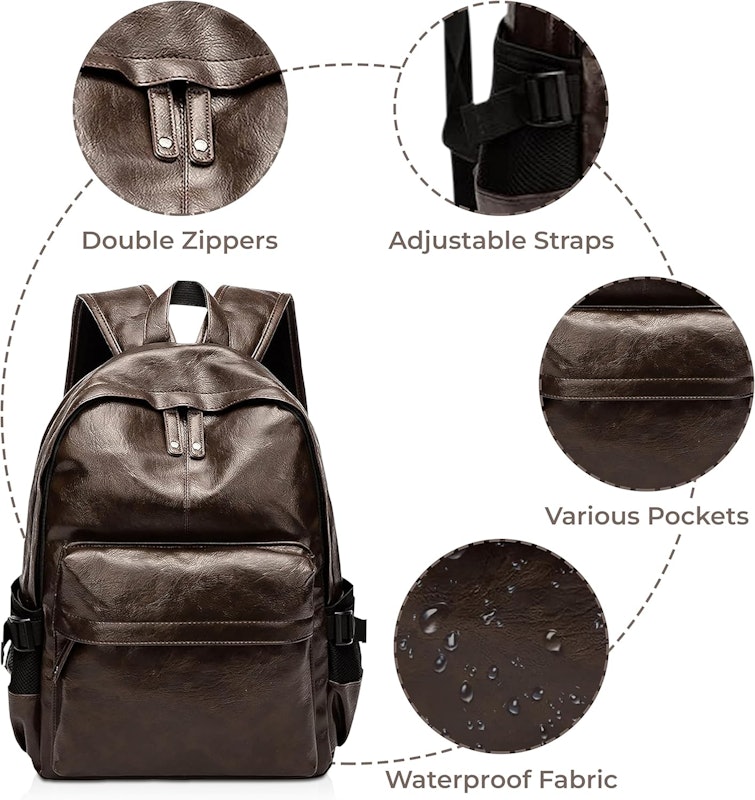 Mochila Executiva Couro Vintage Notebook Multifuncional 2