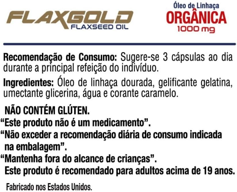 Flaxgold 1000 mg Óleo de Linhaça (Ômega 3) 2