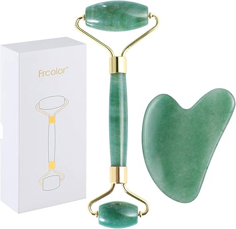 Kit Massageador Facial Pedra Jade Frcolor 1