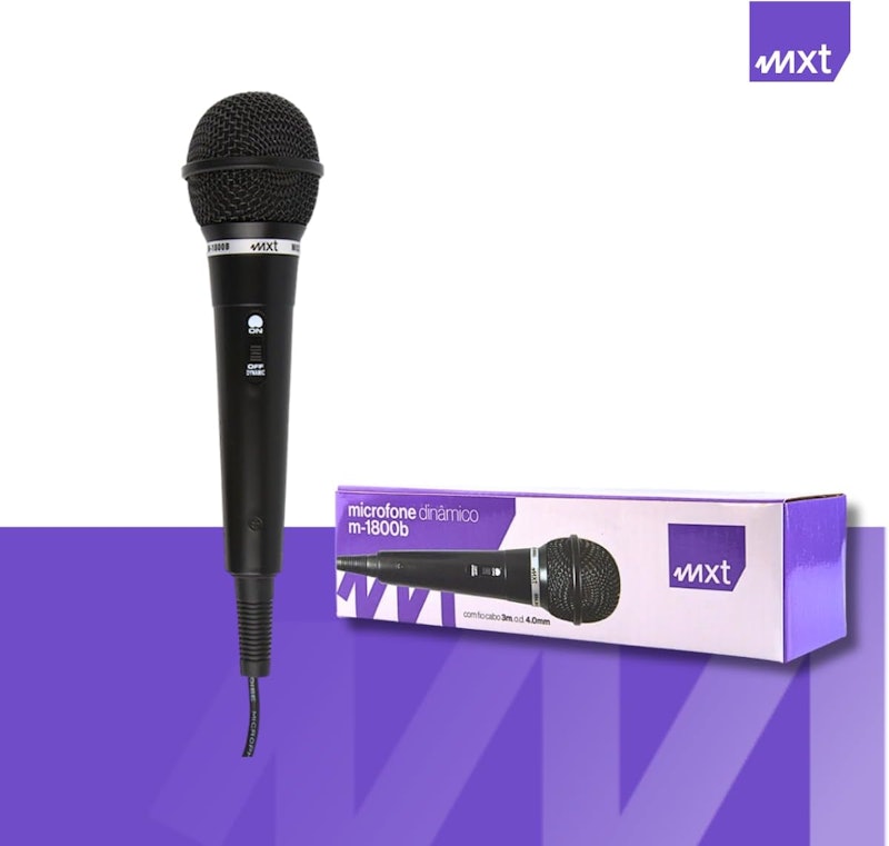 Microfone Dinâmico de Plástico MXT 5