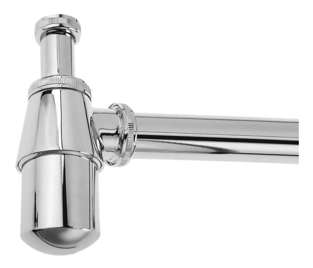 Sifão Pia Cozinha Americana Metal com Copo Cromado 1.1/2 x 2 2