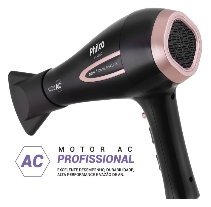 Secador de Cabelo com Íons Tourmaline 2100 W 3