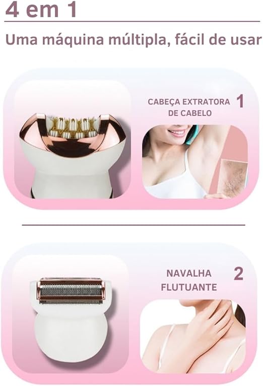 Depilador Elétrico e Massageador 4 em 1 3