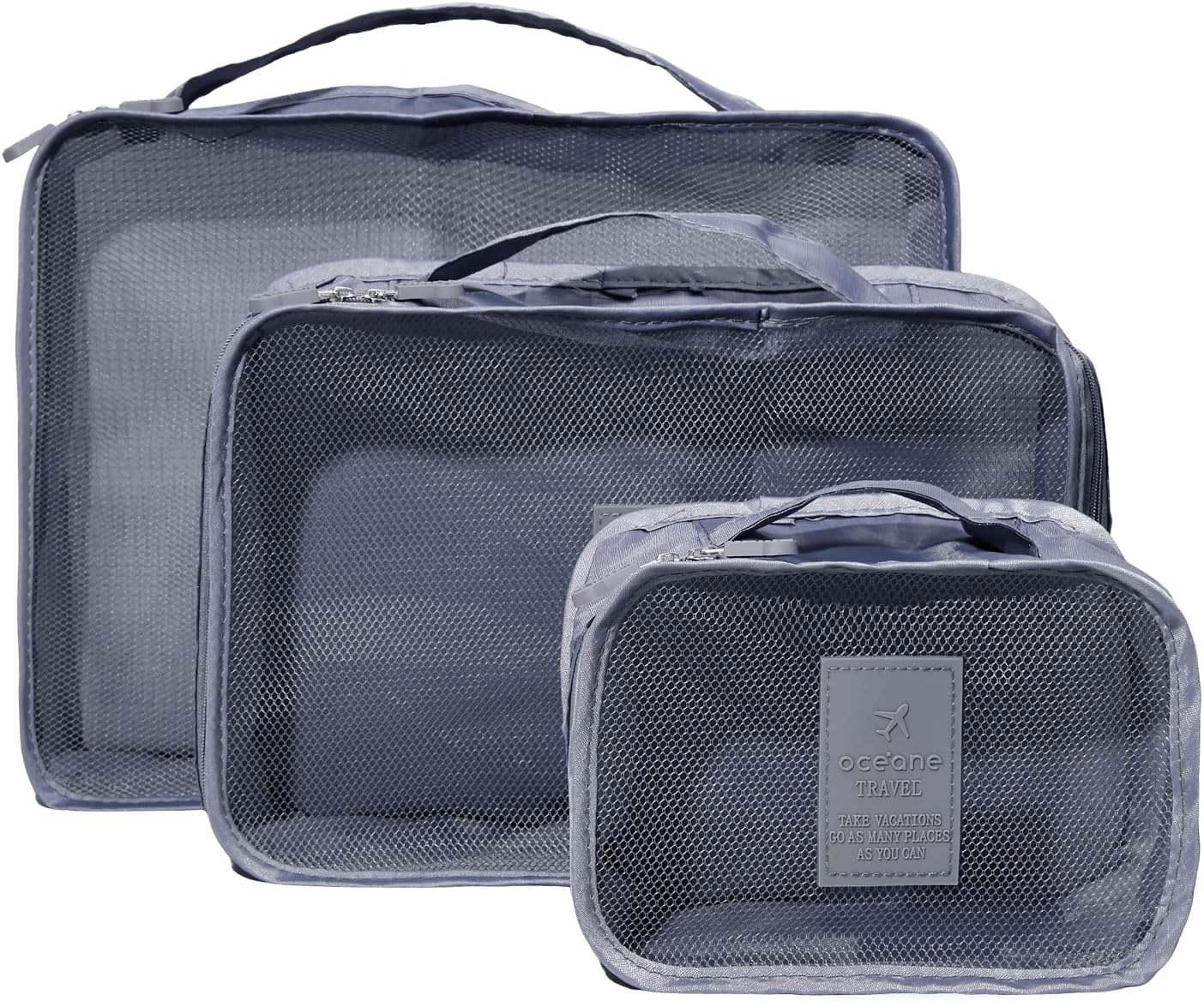 Organizador de Viagem Cinza - Trip Organizer - 3 Unidades 2