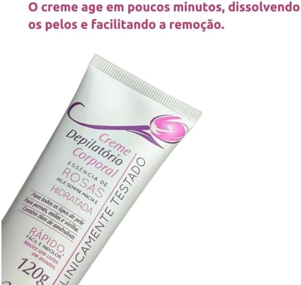 Creme Depilatório Corporal Essência de Rosas Neorly 3