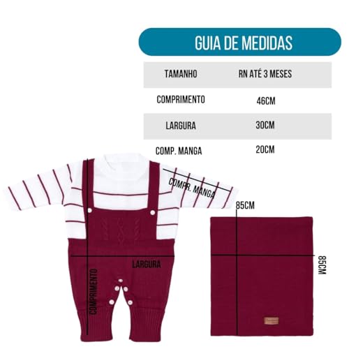 Kit Saida Maternidade Jardineira Tricot Luxo  3