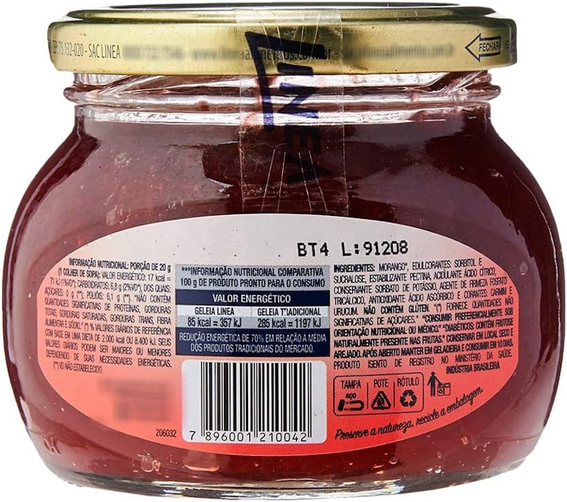 Linea Geleia De Morango 230 g 2