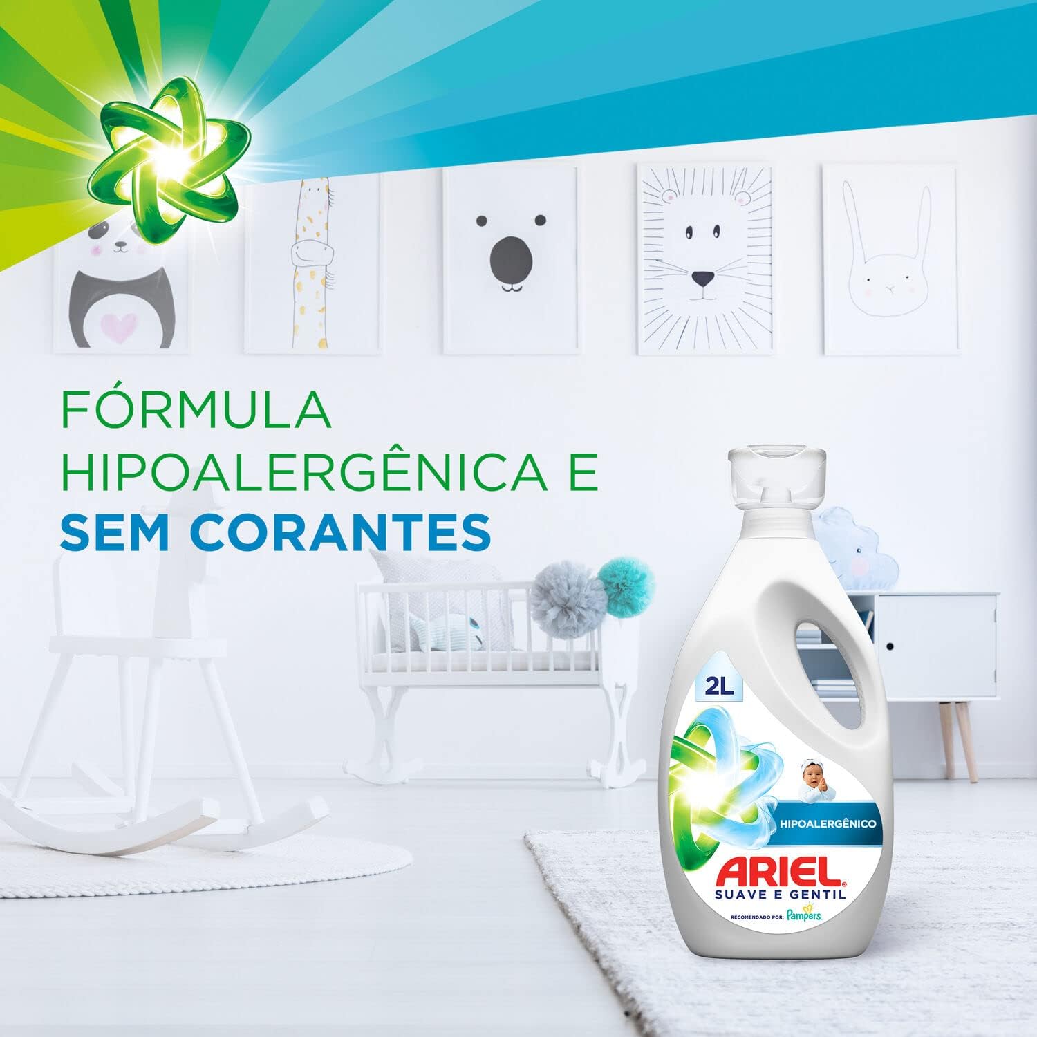 Ariel Hipoalergênico Suave e Gentil 3