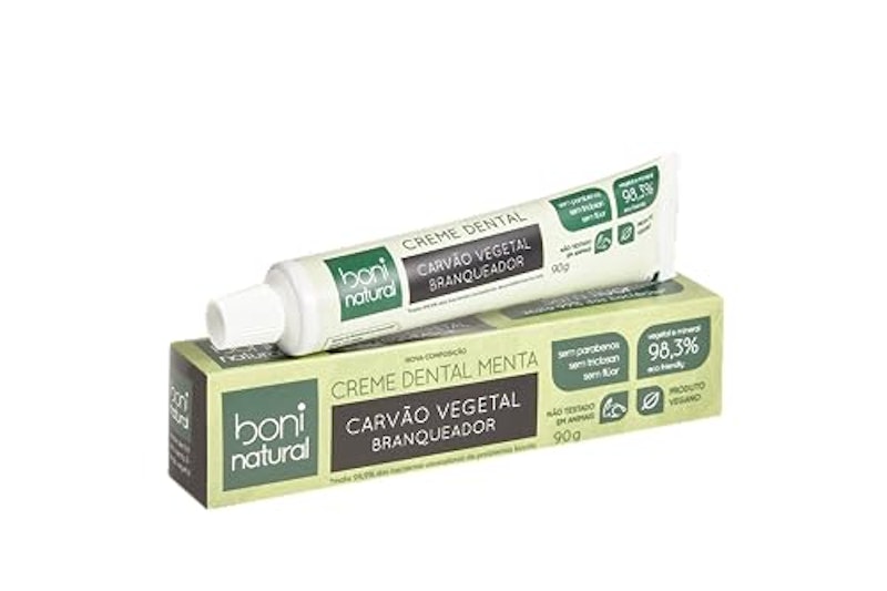 Creme Dental Boni Natural Menta e Carvão Vegetal 1