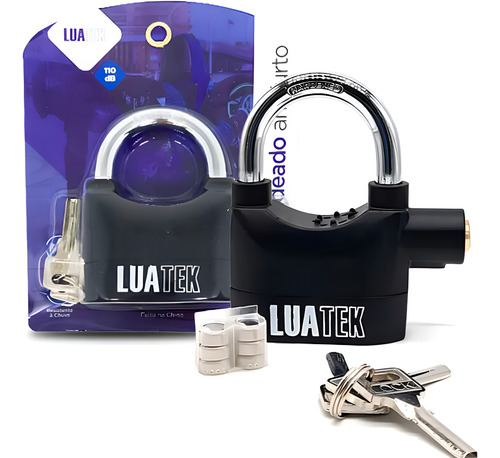 Cadeado com Alarme Antifurto Luatek 5