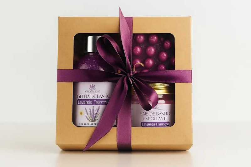 Kit Spa Banho Premium Floral 3 peças Geleia de Banho, Sabonete Massageador e Sais Esfoliantes 1