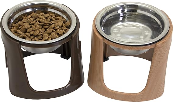 Comedouro Elevado Sportpet Marrom Pacote com 2 1
