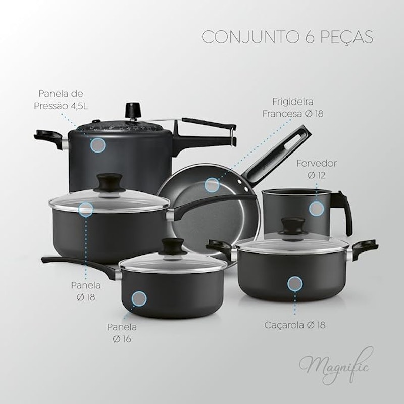 Conjunto de Panelas Panelux Magnific 6 Peças 2