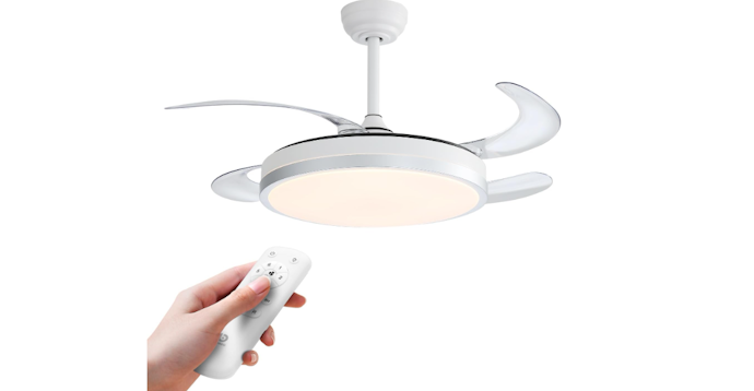 Em uma Decoração Discreta, Prefira um Ventilador de Teto Retrátil