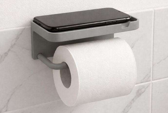 Usa o Smartphone no Banheiro? Escolha um Porta-Papel Higiênico com Suporte para Celular