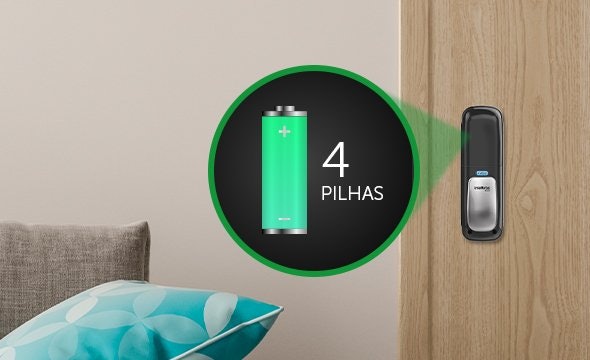Fechaduras Digitais Costumam Ter Alimentação de 4 Pilhas AA