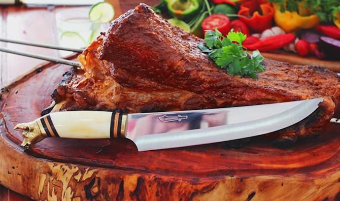 Considere o Comprimento Total da Faca Artesanal para Churrasco