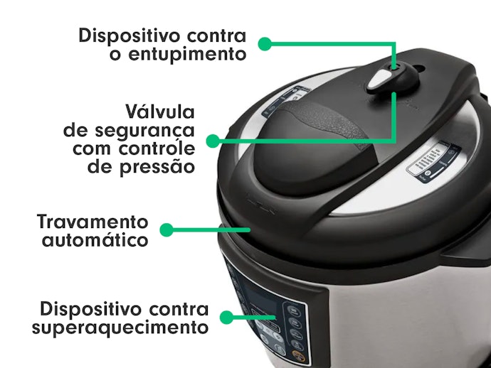 Para Tornar o Preparo das Refeições Mais Tranquilo, Escolha uma Panela de Pressão Elétrica com Opções de Segurança
