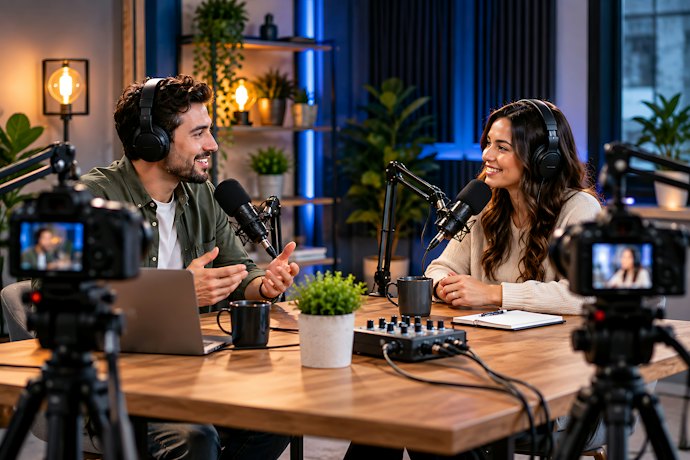 Ao Editar as Vozes Separadamente em Podcasts e Entrevistas, Escolha Mesas com USB Multipista