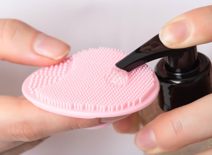 Para Lavar o Rosto ou Usar com Cleansing Oil, Esponja de Silicone para Limpeza Facial