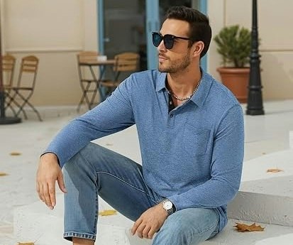 Para Dias Frios, Considere uma Camisa Polo Masculina Manga Longa