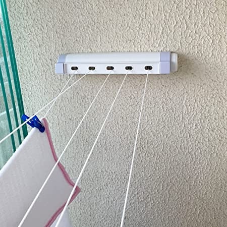 Varal de Parede com Fios: Retráteis ou Fixos, Exigem 2 Paredes para Utilização
