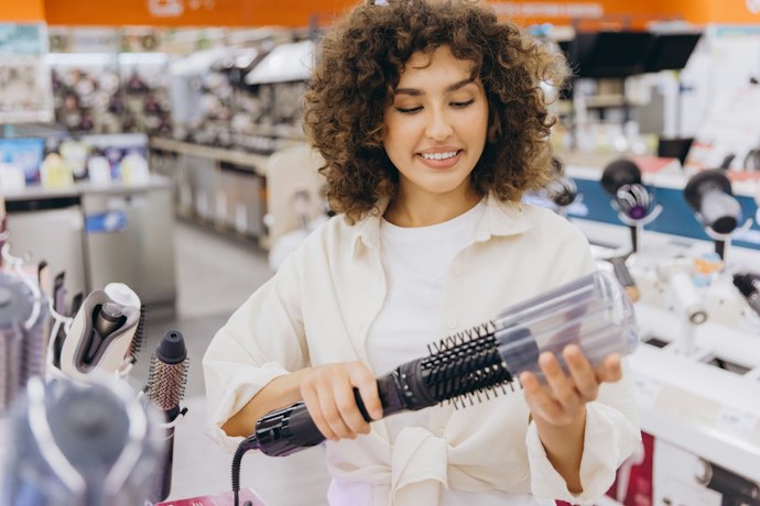 Seu Cabelo É Grosso ou Cacheado? Opte Por Escova Secadora com Temperatura de 180 °C a 200 °C