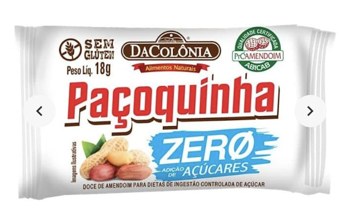 Se é Diabético, Opte Pela Paçoca Diet com o Seu Adoçante Preferido